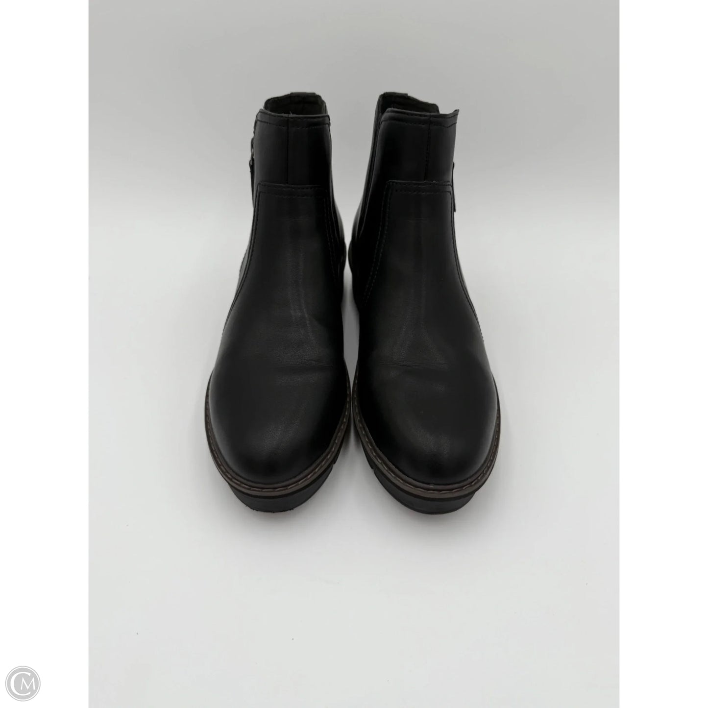 Boots Ankle Heels By Clarks In Black, Size: 9.5