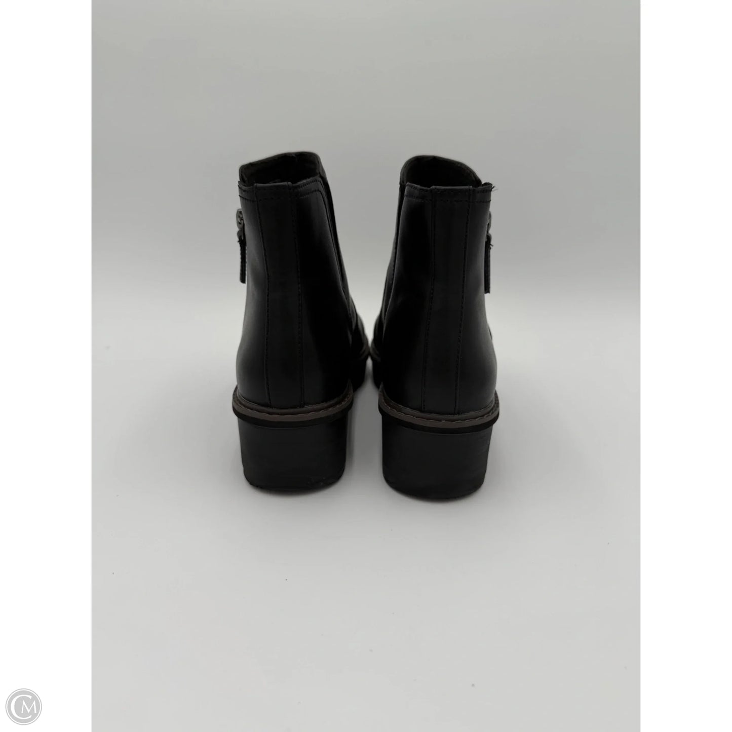 Boots Ankle Heels By Clarks In Black, Size: 9.5