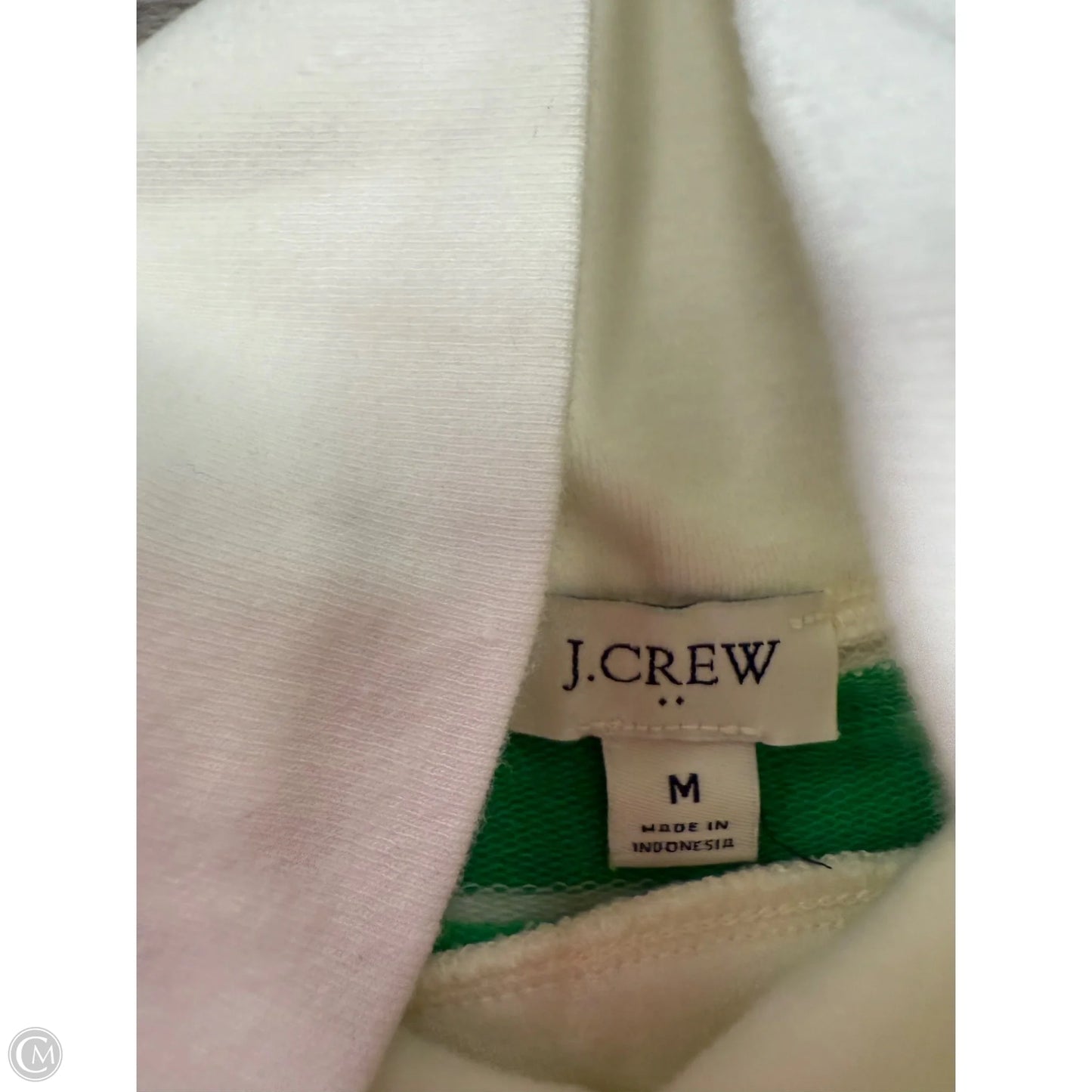 Sweater By J. Crew In Green & White, Size: M