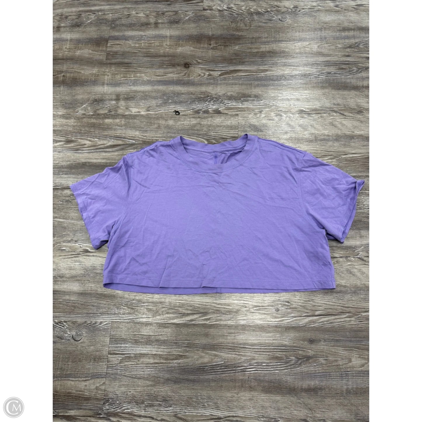 Athletic Top Short Sleeve By Lululemon In Purple, Size: M