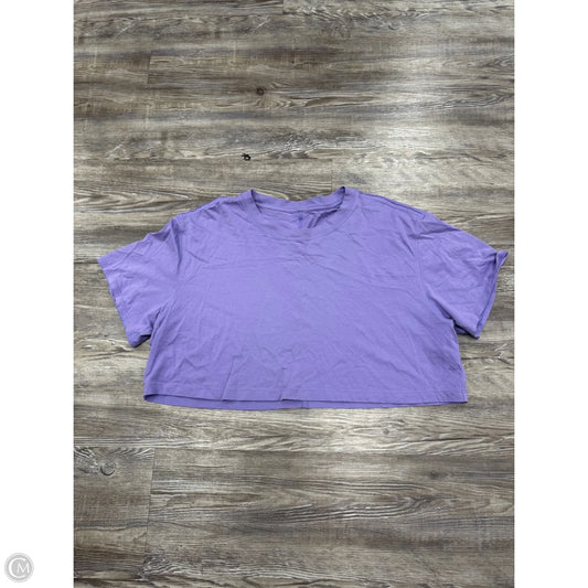 Athletic Top Short Sleeve By Lululemon In Purple, Size: M