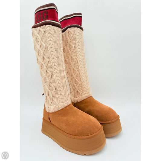Boots Designer By Ugg In Red & Tan, Size: 7