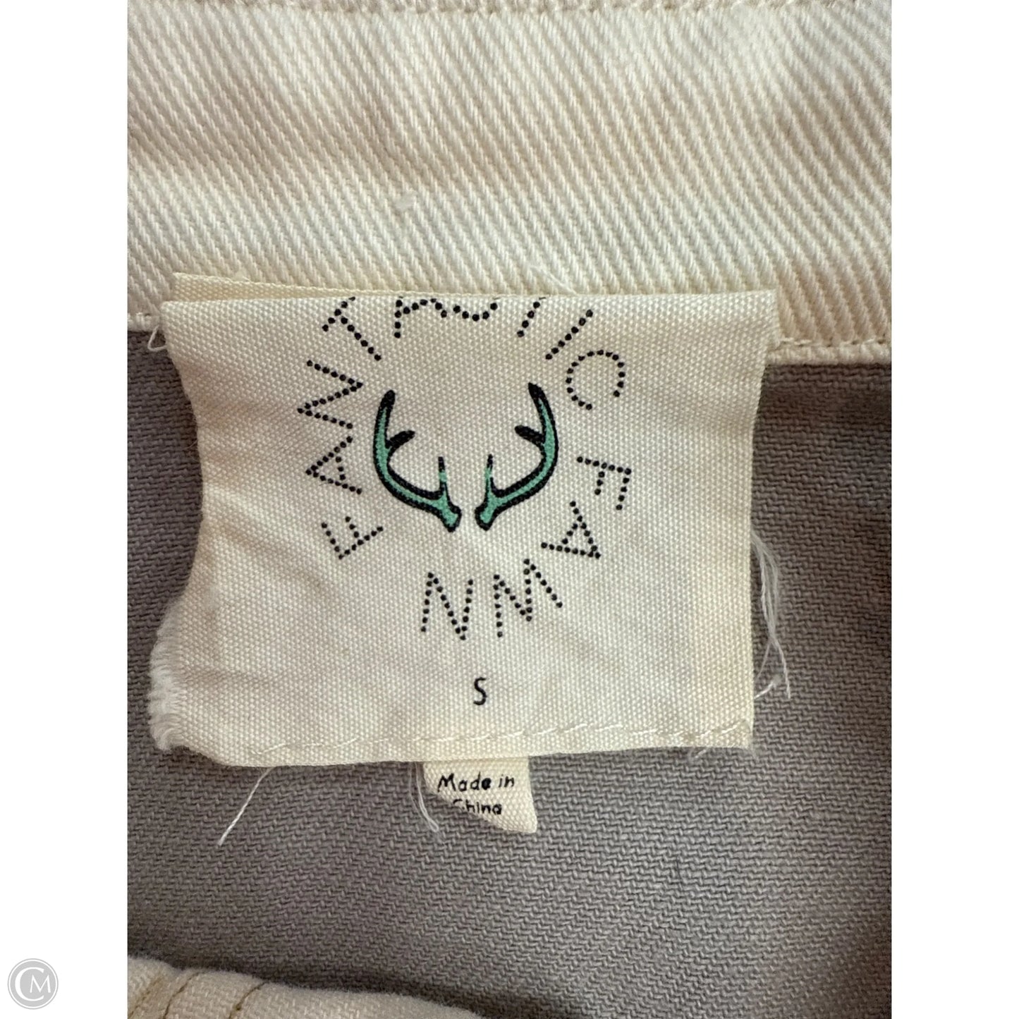Jacket Shirt By Fantastic Fawn In Green & Tan, Size: S