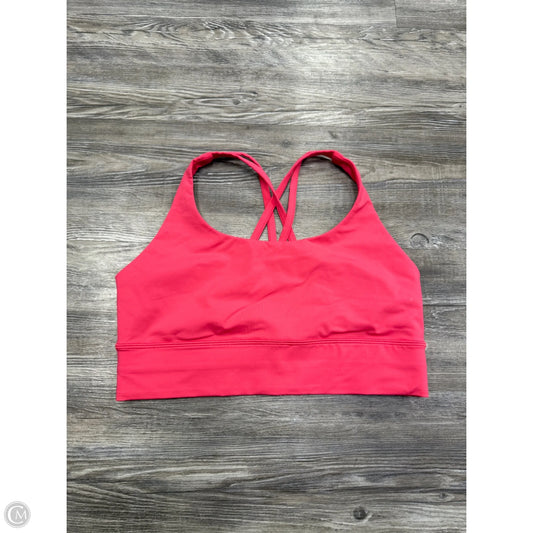 Athletic Bra By Lululemon In Coral, Size: 10