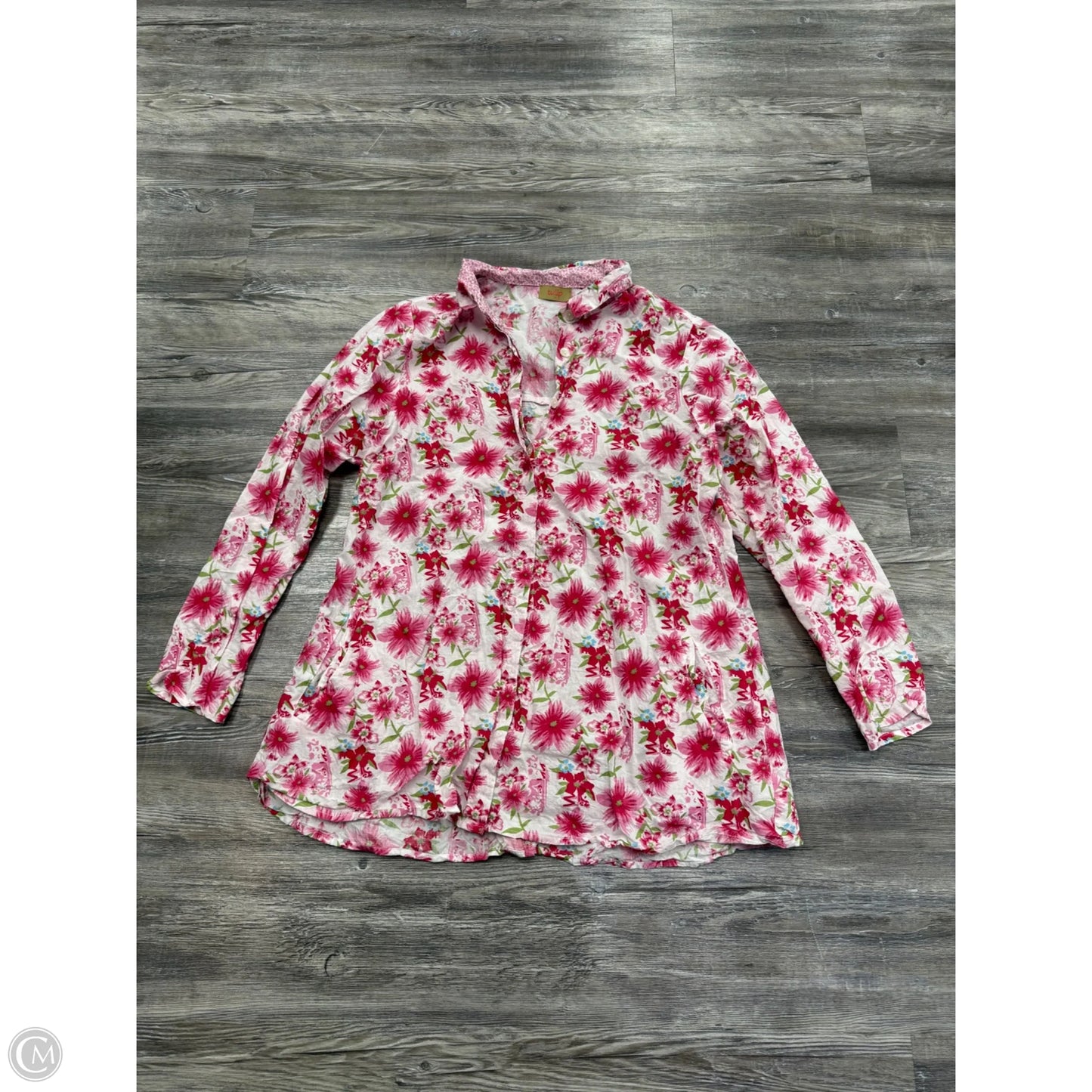 Tunic Long Sleeve By Tulip In Floral Print, Size: S