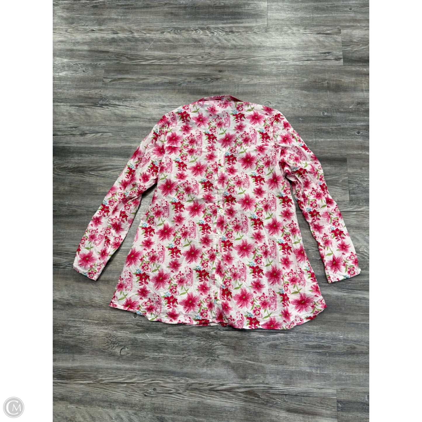 Tunic Long Sleeve By Tulip In Floral Print, Size: S