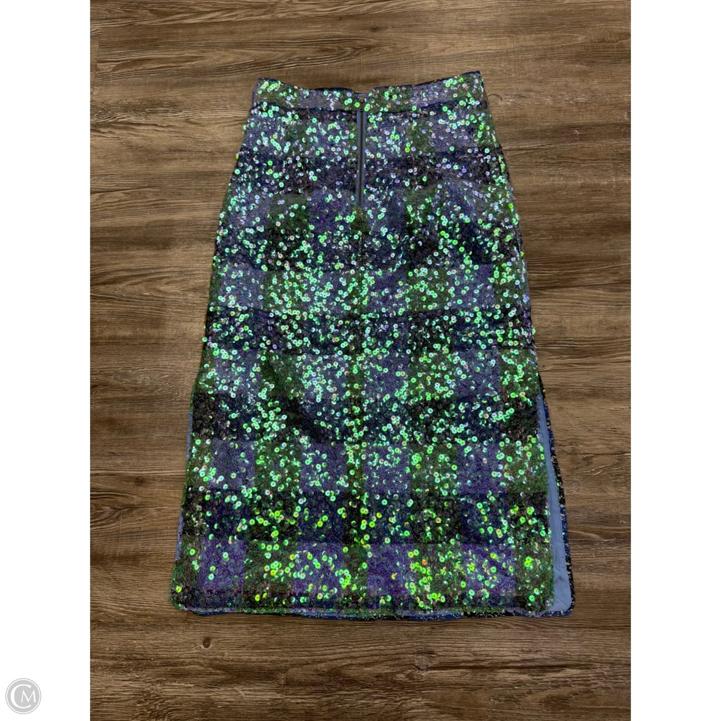 Skirt Maxi By Anthropologie In Blue & Green, Size: 4
