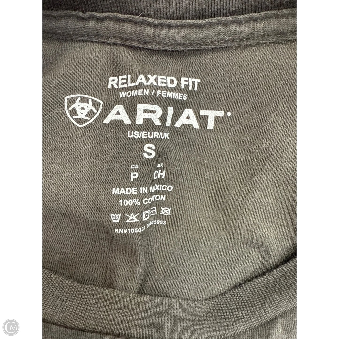 Top Short Sleeve By Aratta In Grey & Red, Size: S