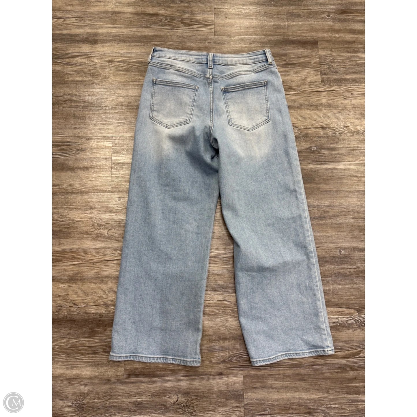 Jeans Wide Leg By Just Usa In Blue Denim, Size: 12