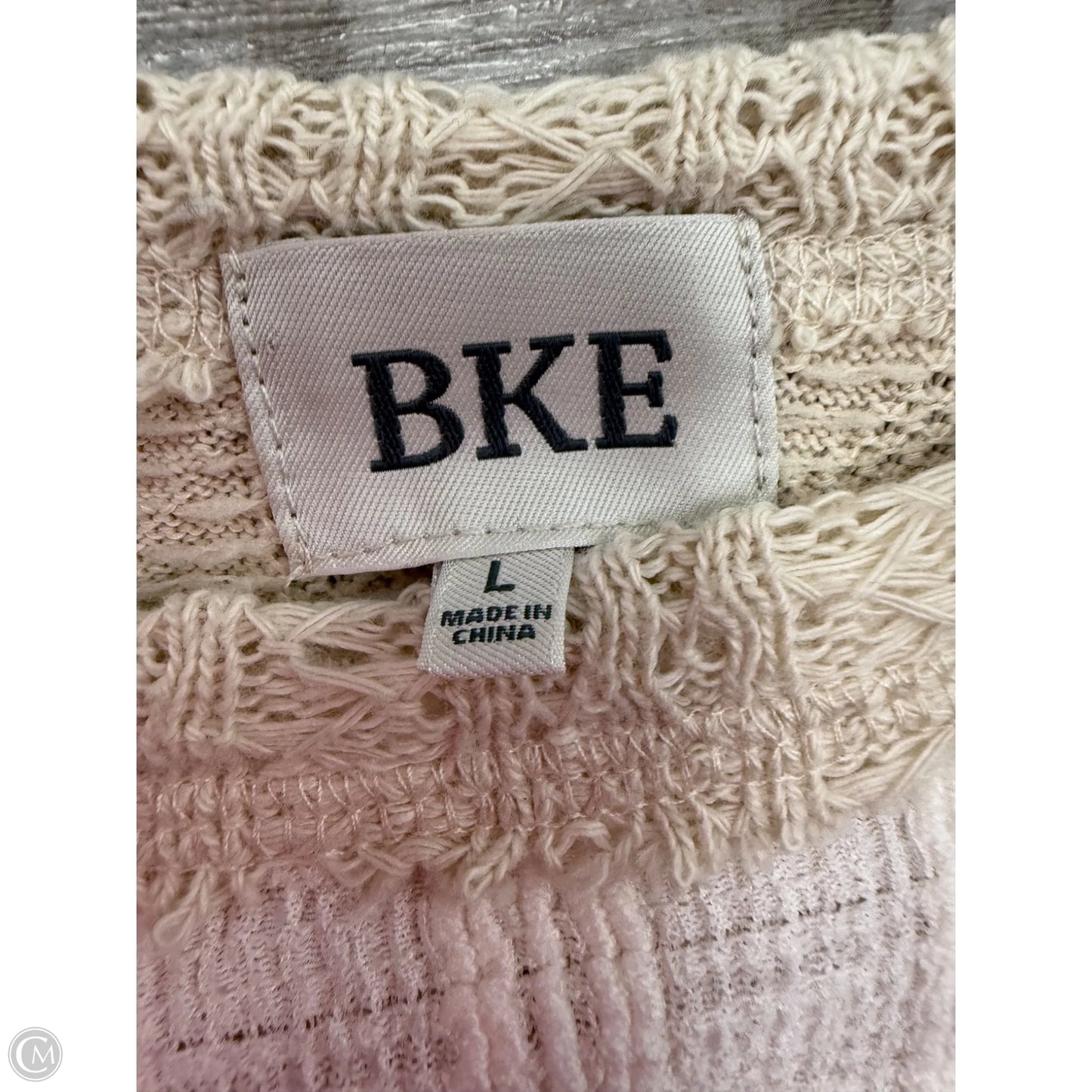 Sweater By Bke In Cream & Tan, Size: L