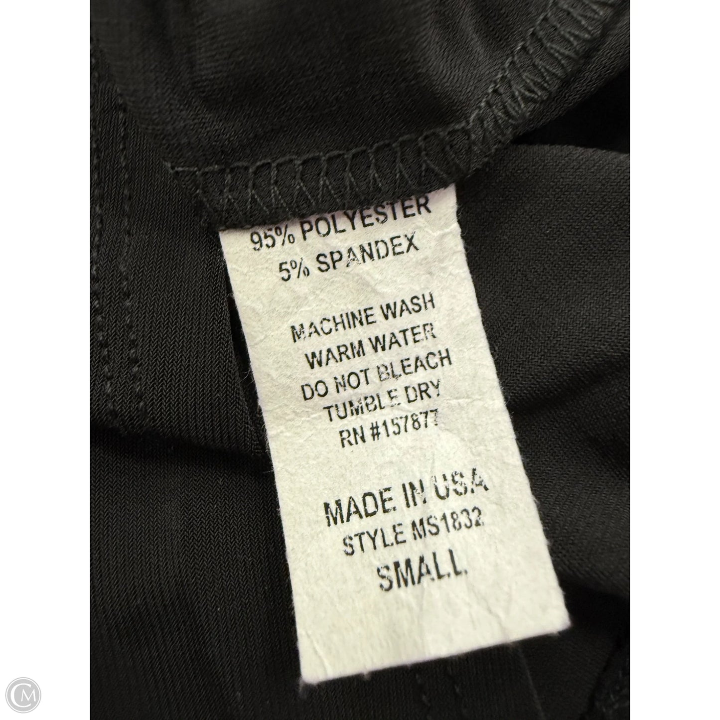 Top Short Sleeve By Last Tango In Black & Silver, Size: S