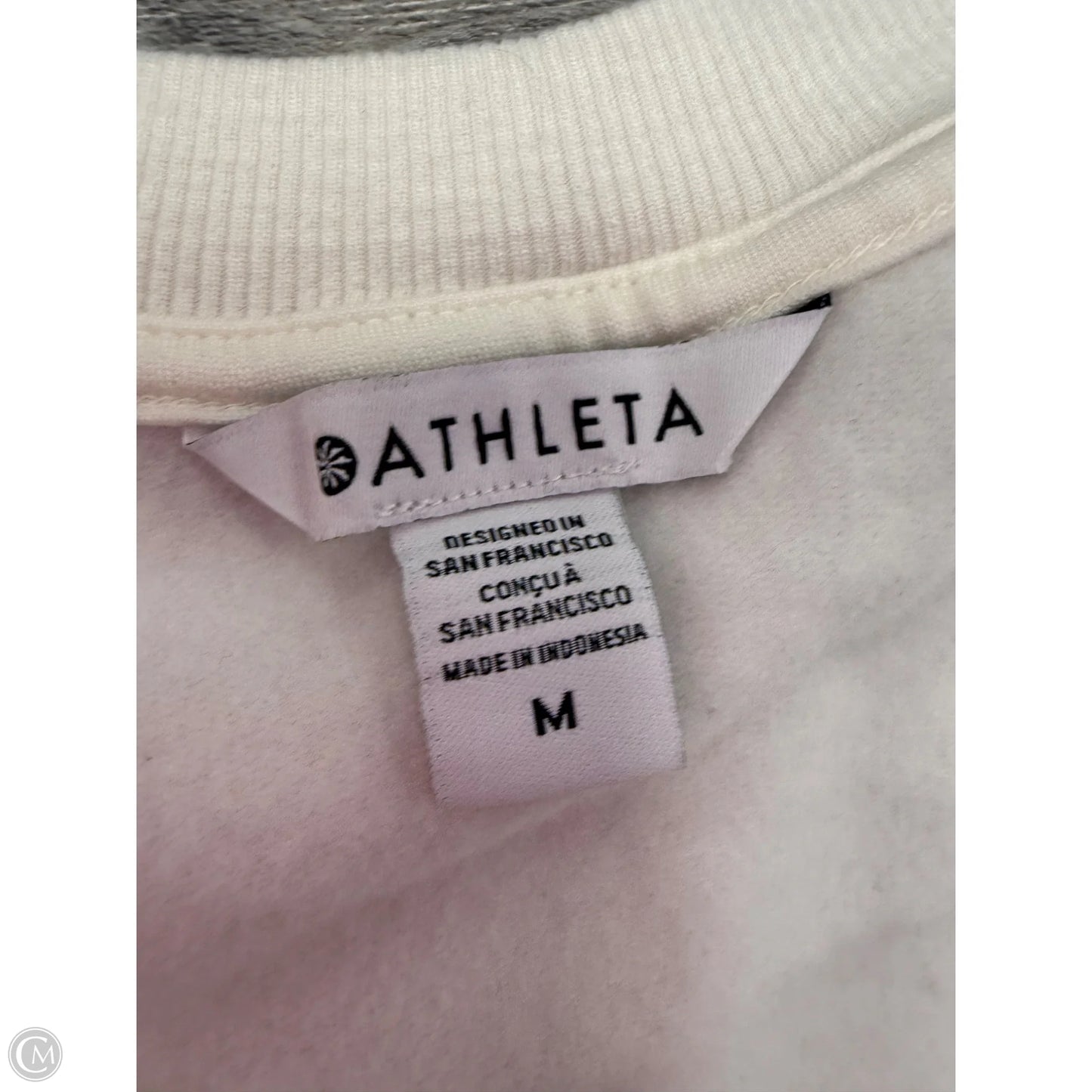 Athletic Sweatshirt Crewneck By Athleta In Cream, Size: M