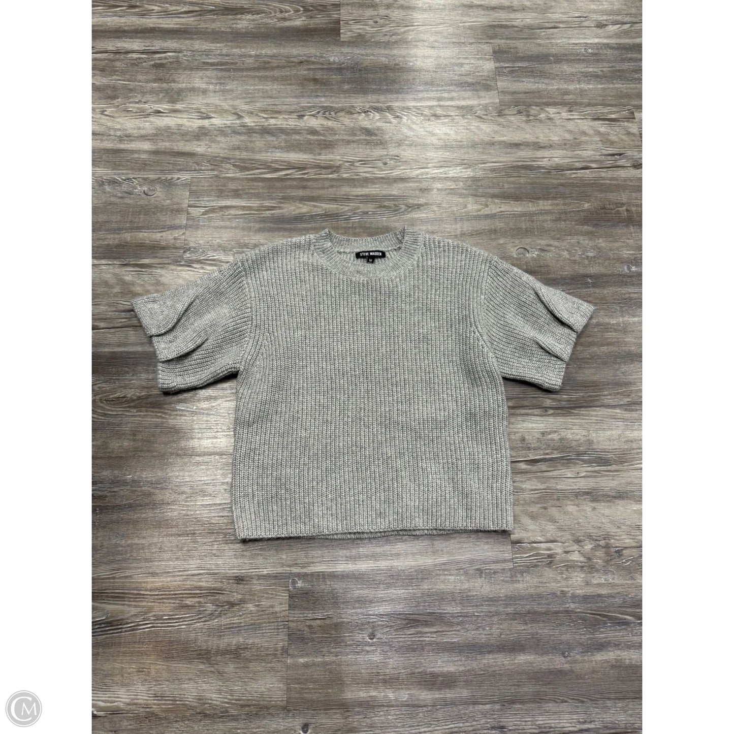 Top Short Sleeve By Steve Madden In Grey, Size: M