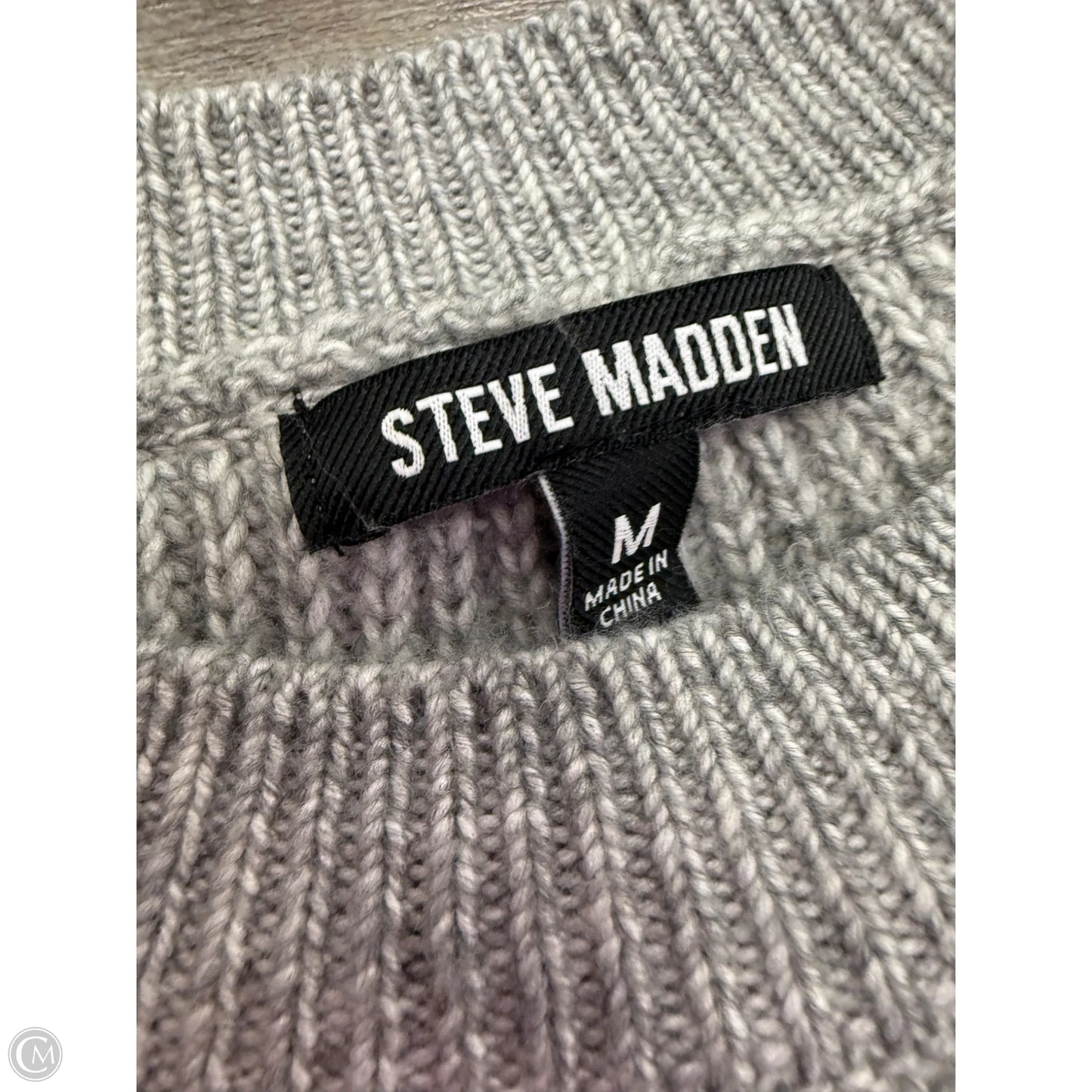 Top Short Sleeve By Steve Madden In Grey, Size: M