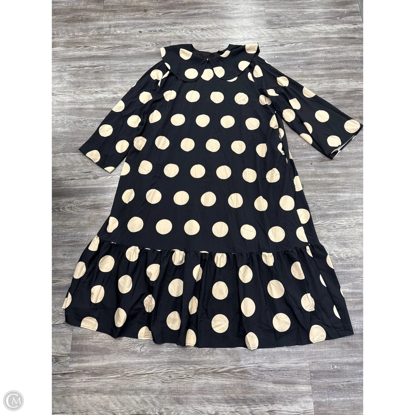 Dress Casual Maxi By Dressed in Lala In Black & Tan, Size: Xl