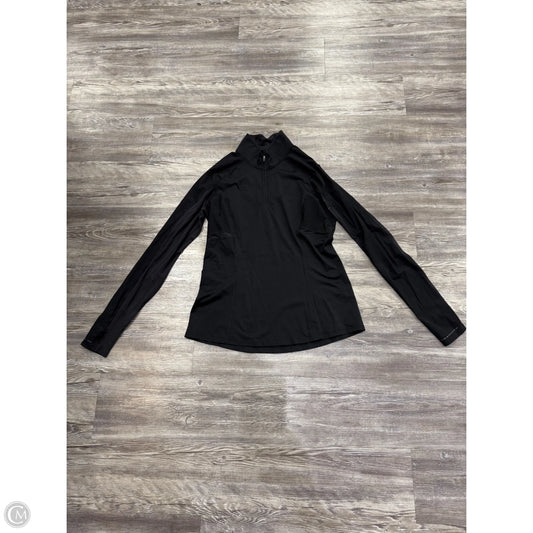 Athletic Top Long Sleeve Collar By Lululemon In Black, Size: 12