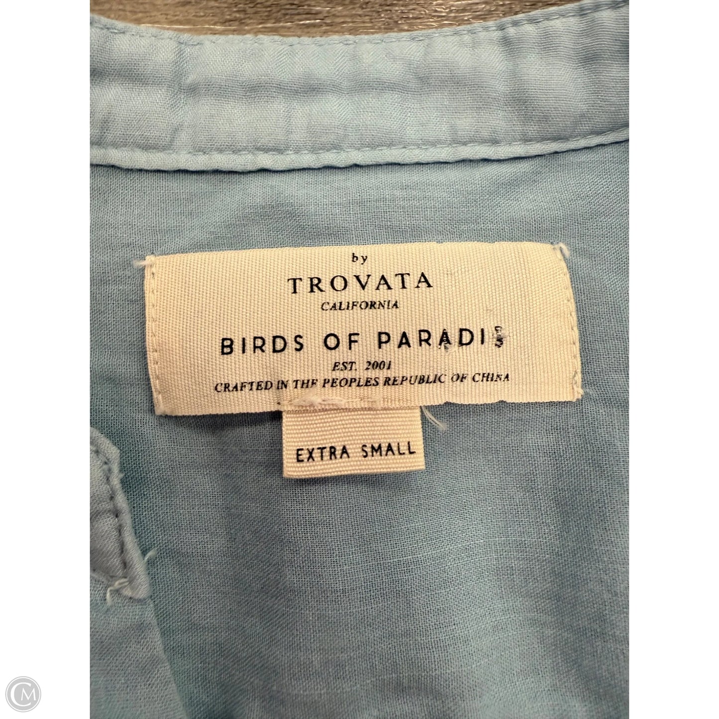 Top Long Sleeve By Birds Of Paradis By Trovata In Blue, Size: Xs