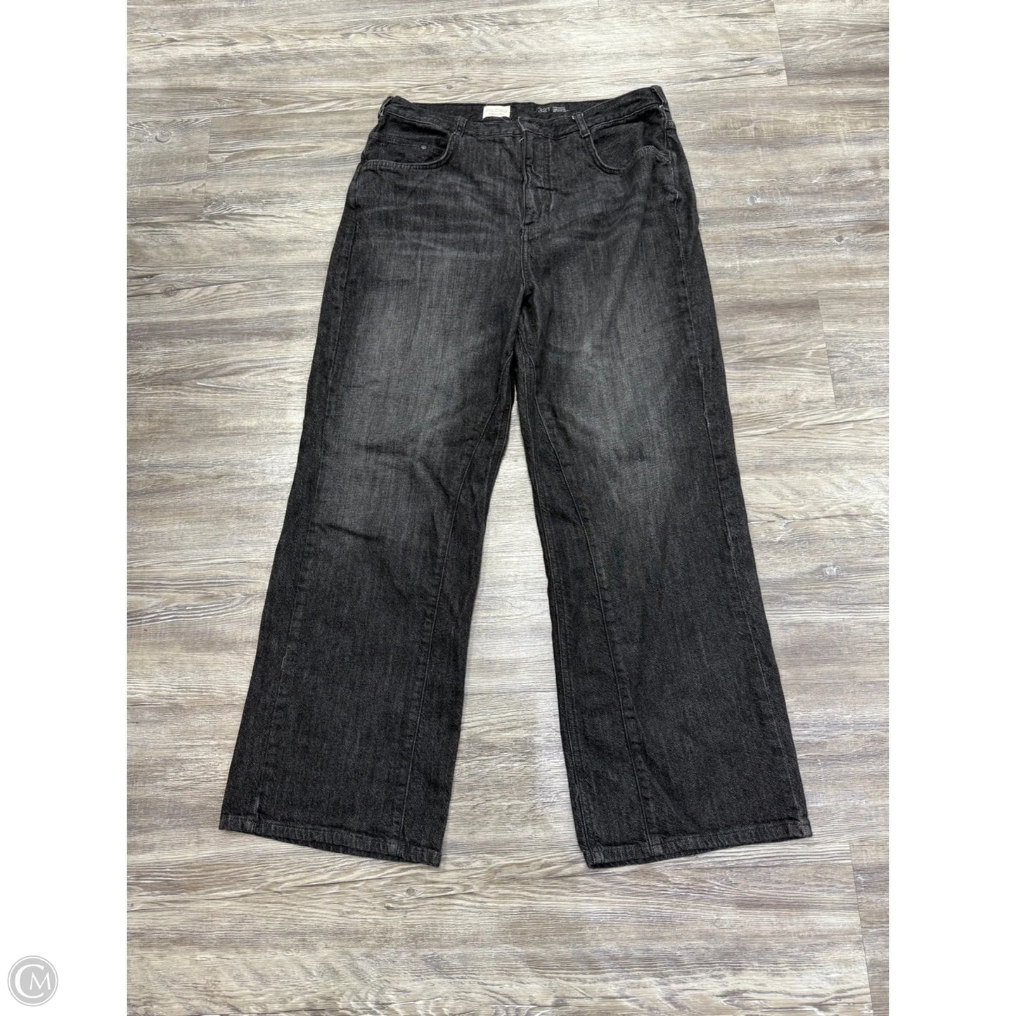 Jeans Wide Leg By Pilcro In Black Denim, Size: 12l