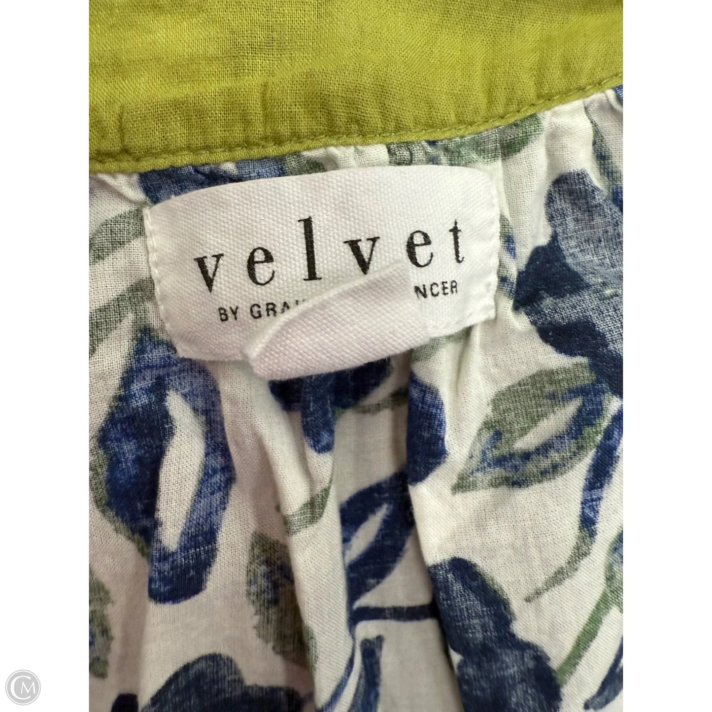 Top Long Sleeve By Velvet By Graham & Spencer In Blue & Green, Size: M