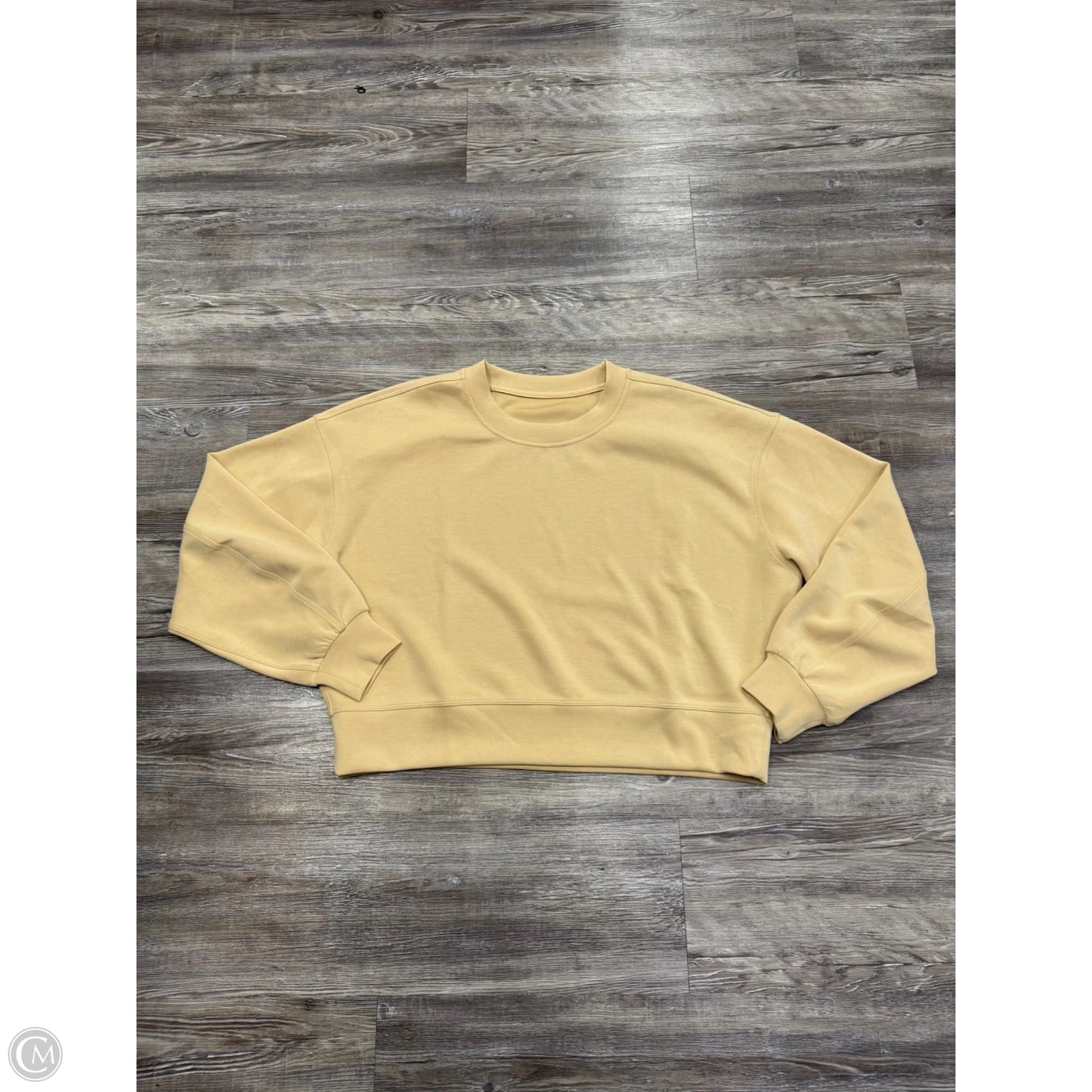 Athletic Sweatshirt Crewneck By Lululemon In Tan, Size: M