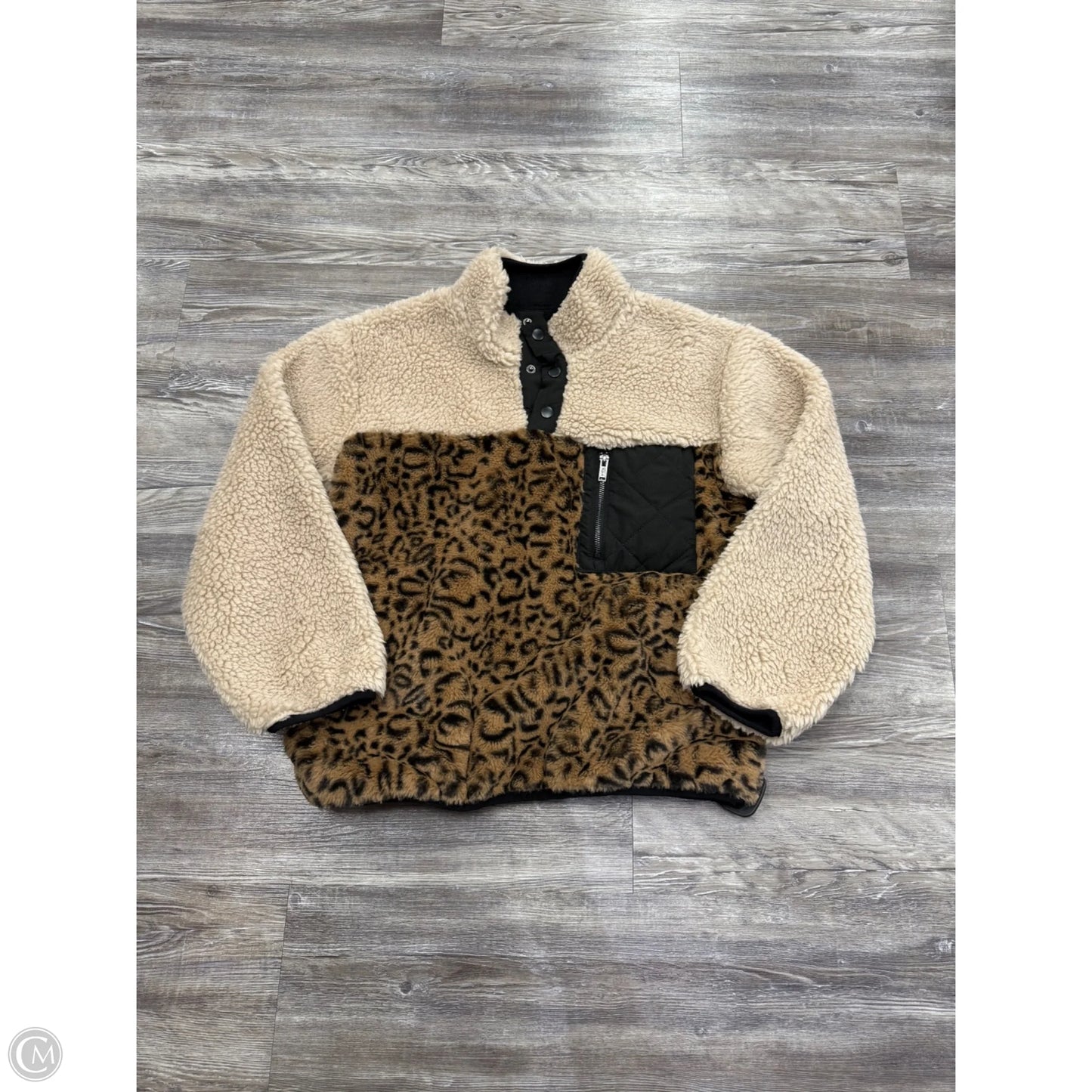 Jacket Faux Fur & Sherpa By Rails In Animal Print, Size: Xs