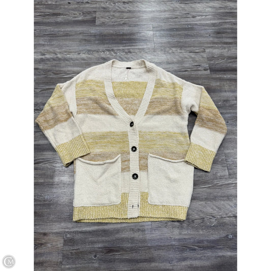 Sweater Cardigan By Free People In Tan & Yellow, Size: Xs
