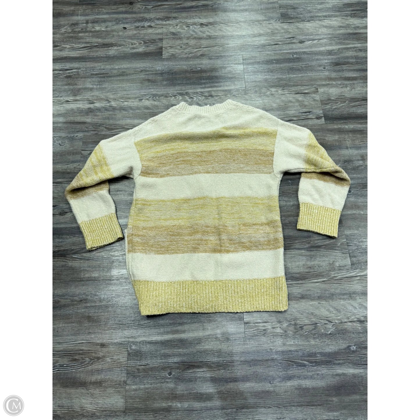 Sweater Cardigan By Free People In Tan & Yellow, Size: Xs