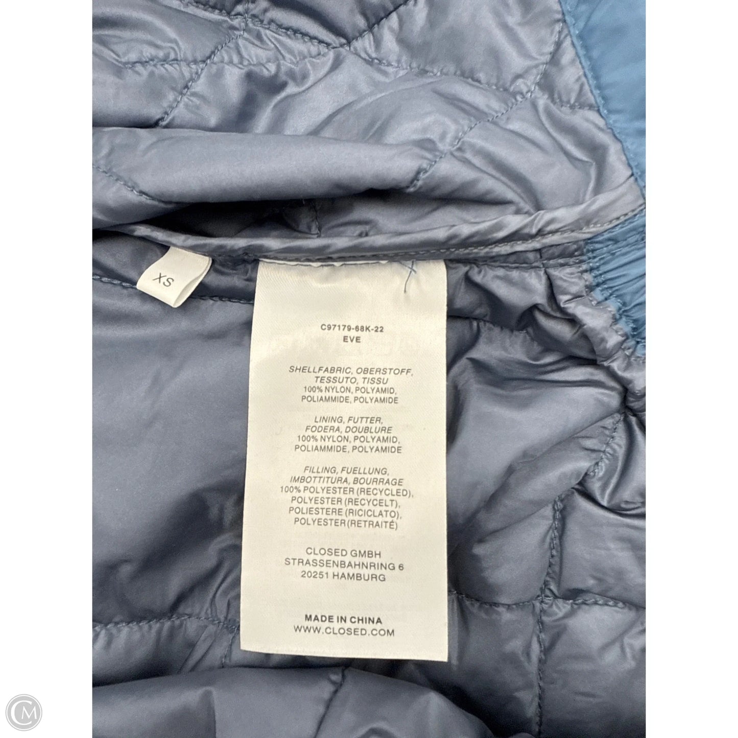 Jacket Utility By Closed In Blue, Size: Xs