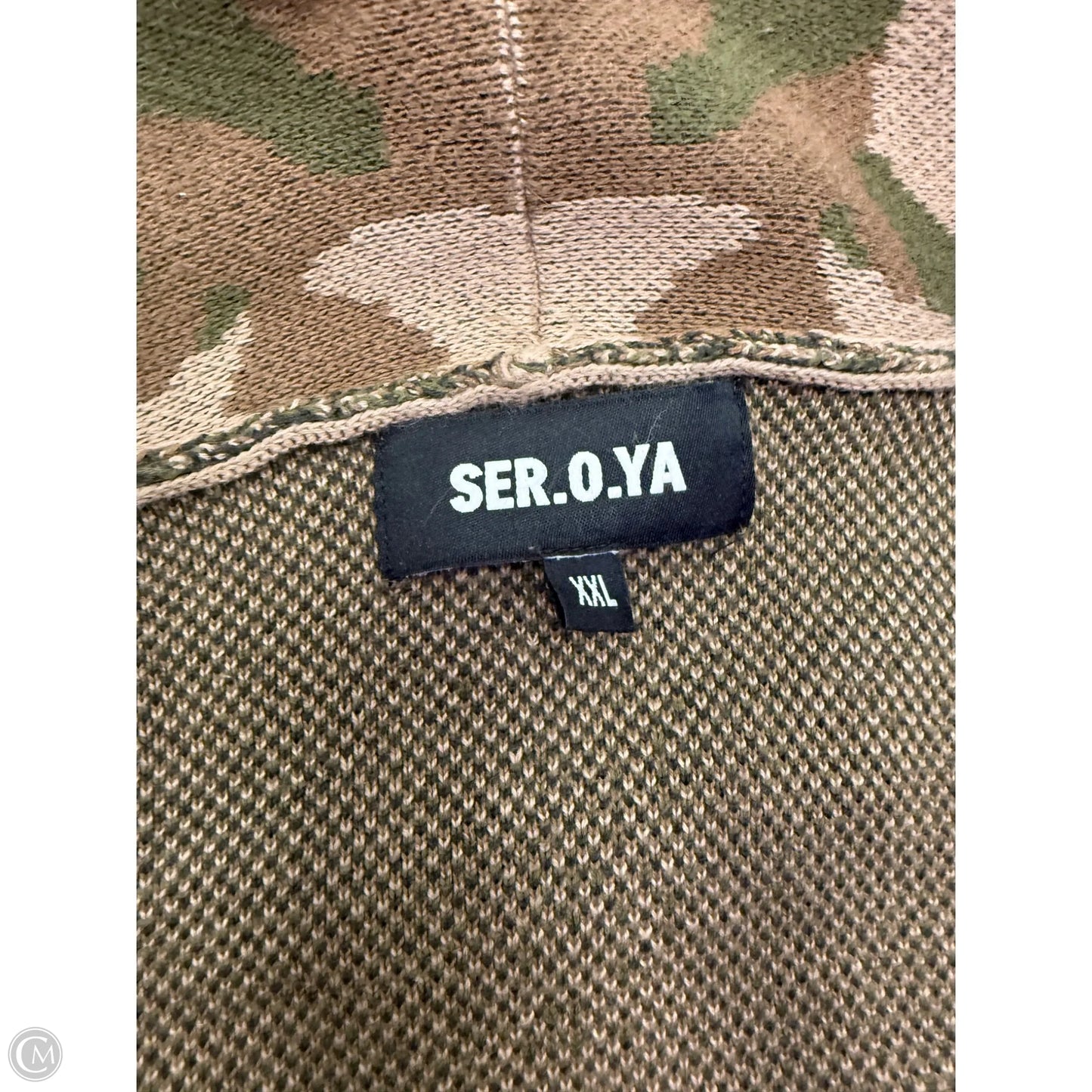 Sweater Cardigan By ser.o.ya In Camouflage Print, Size: Xxl