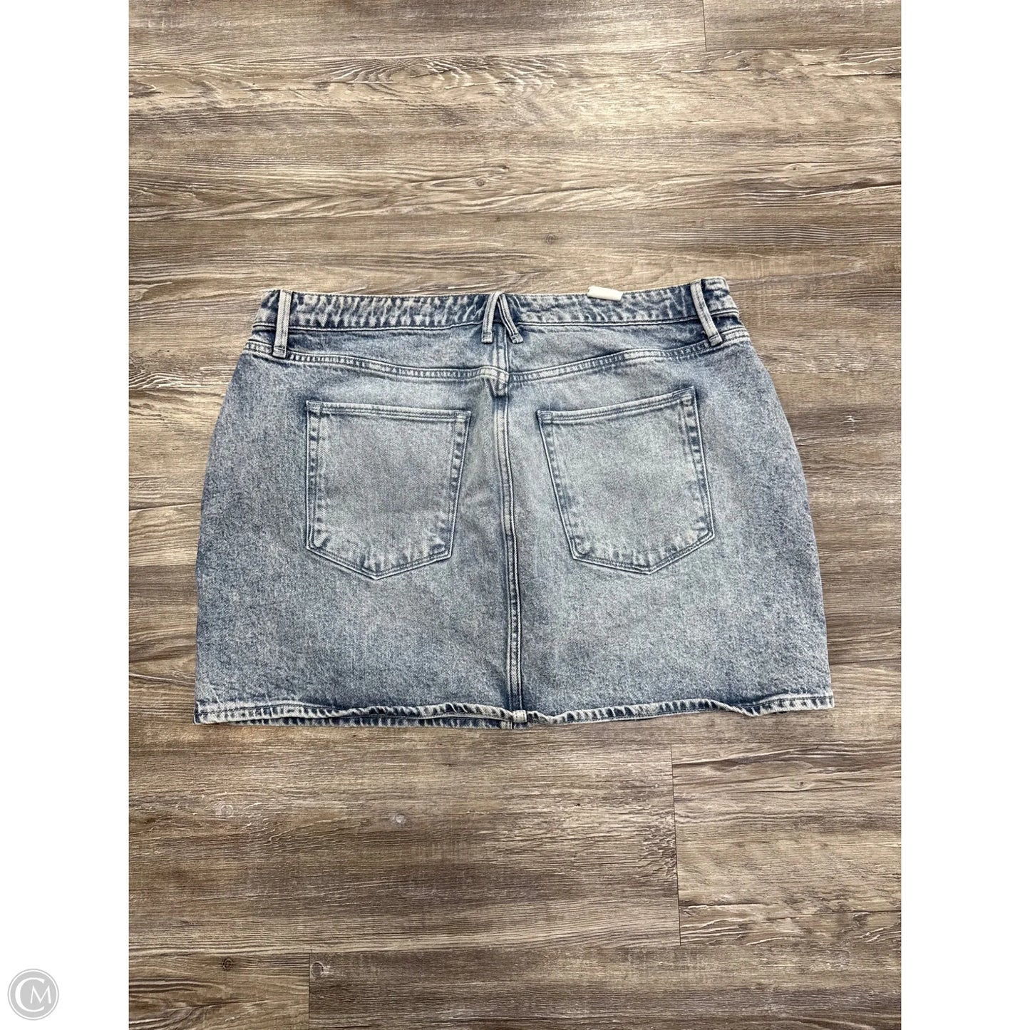 Skirt Mini & Short By Good American In Blue Denim, Size: 16