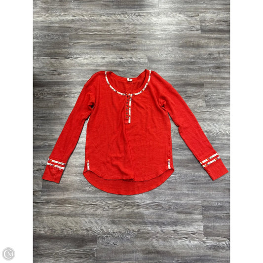 Top Long Sleeve By We The Free In Red, Size: L