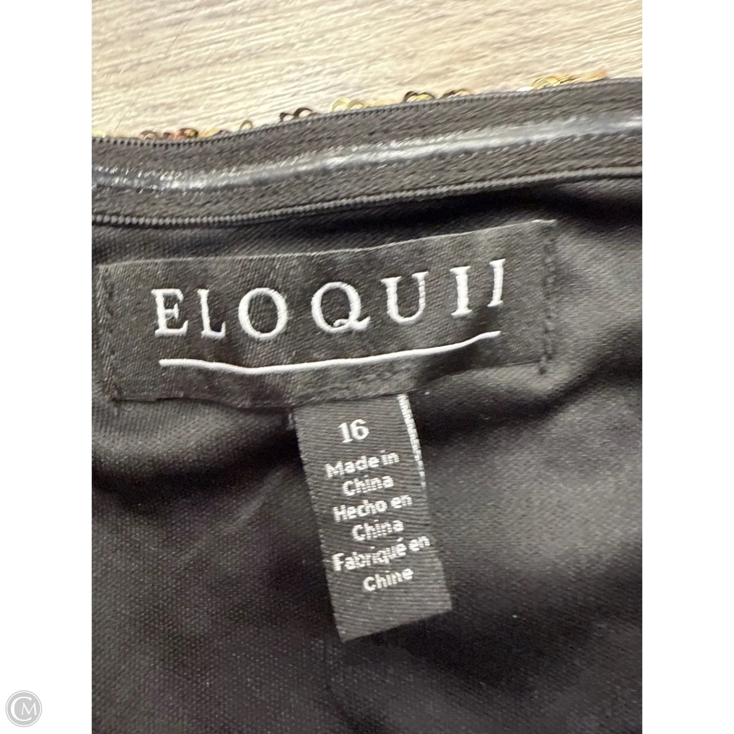 Dress Party Midi By Eloquii In Gold, Size: 16