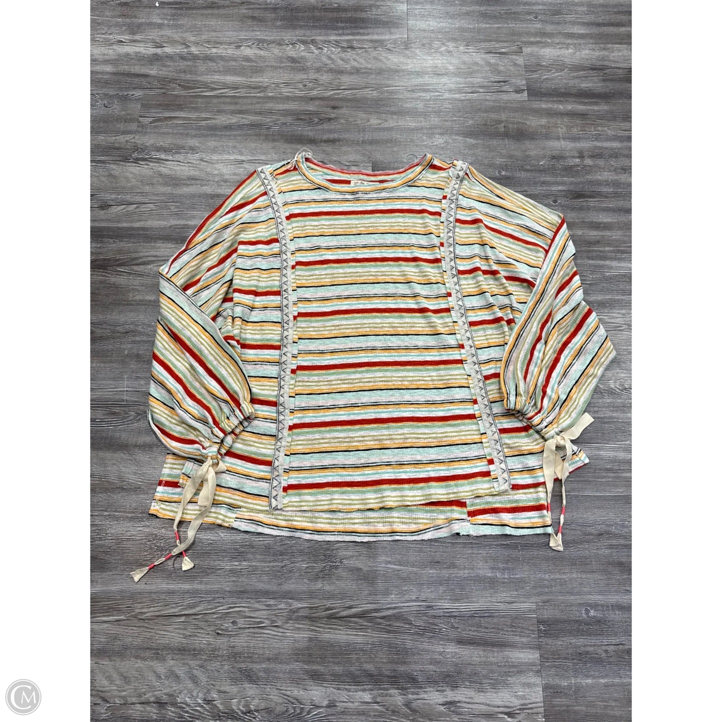 Top Long Sleeve By We The Free In Striped Pattern, Size: Xl