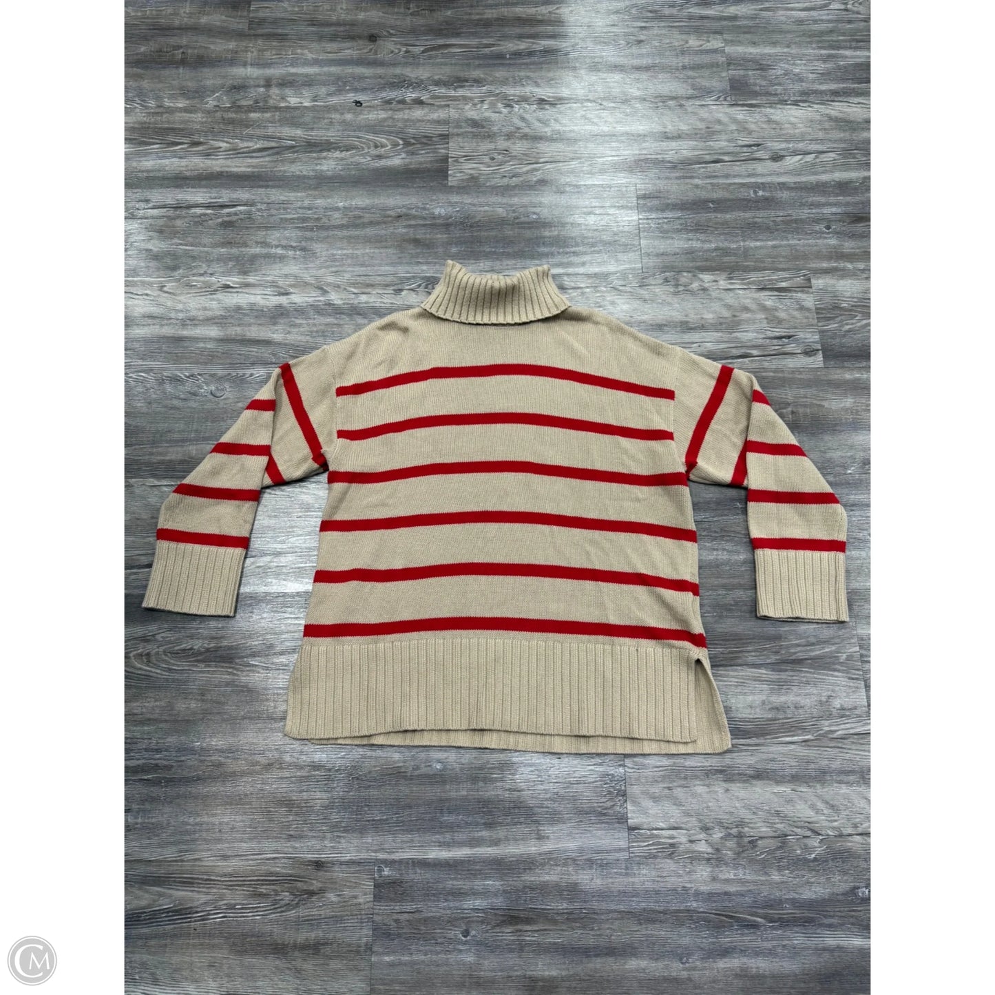 Sweater By Old Navy In Red & Tan, Size: L
