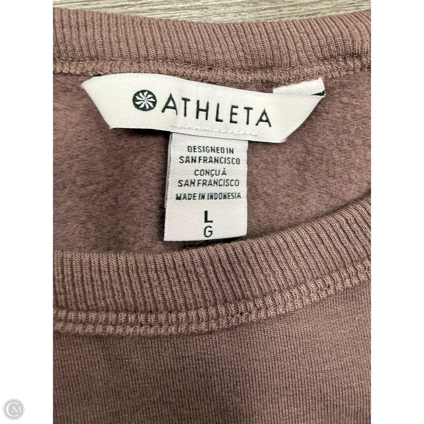 Athletic Top Long Sleeve Crewneck By Athleta In Mauve, Size: L