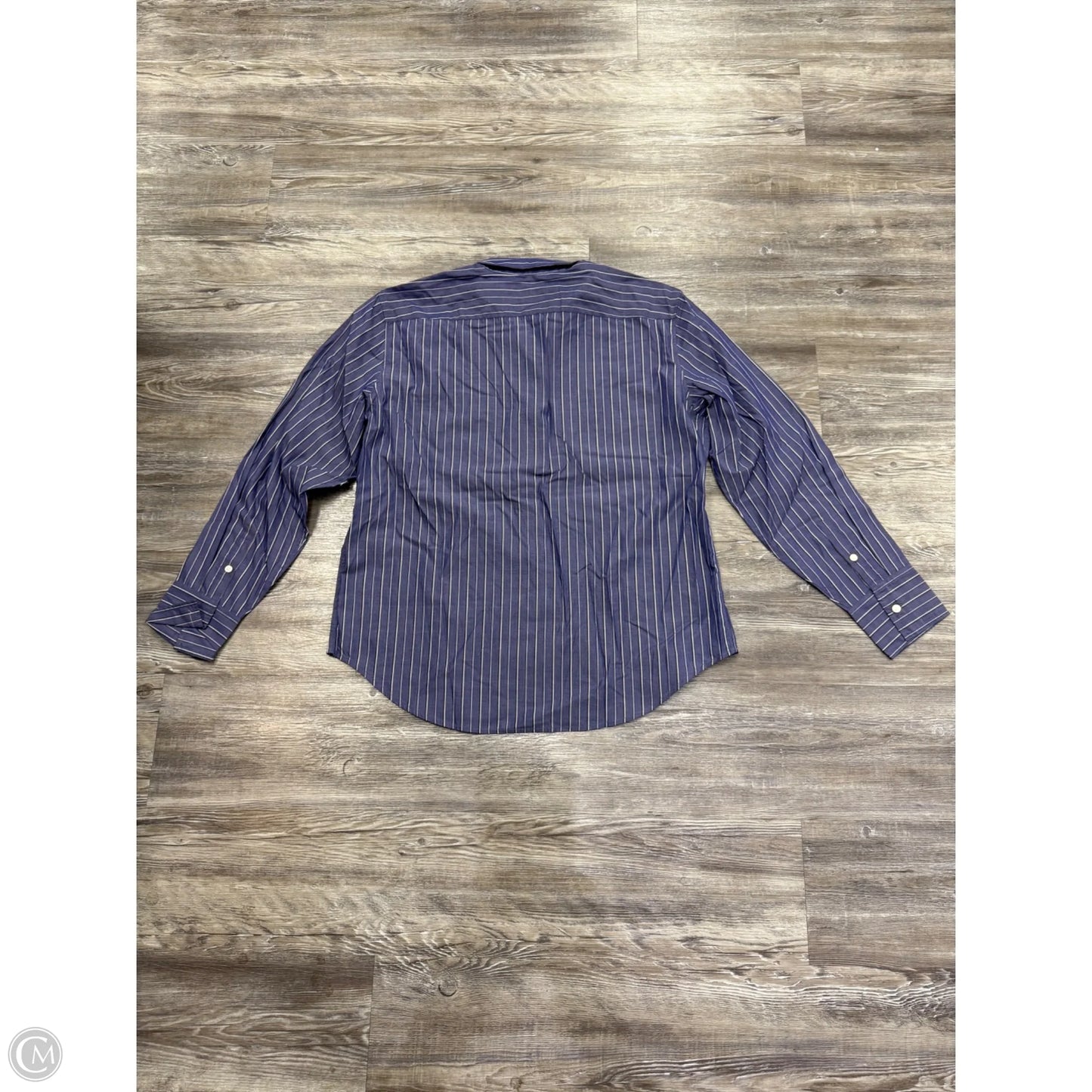 Top Long Sleeve By J. Crew In Blue & Cream, Size: L