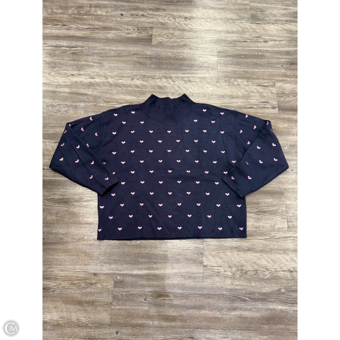 Sweater By Maeve In Blue & Pink, Size: L