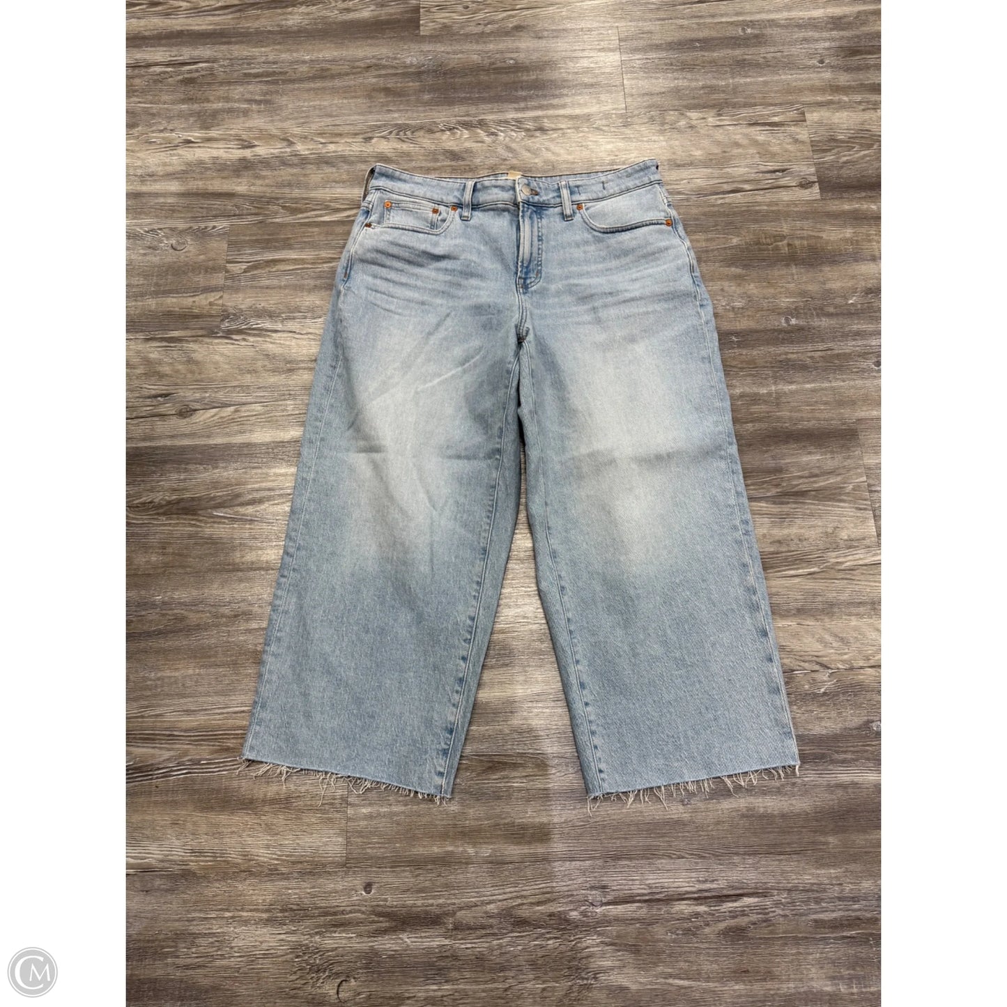 Jeans Wide Leg By Madewell In Blue Denim, Size: 12p
