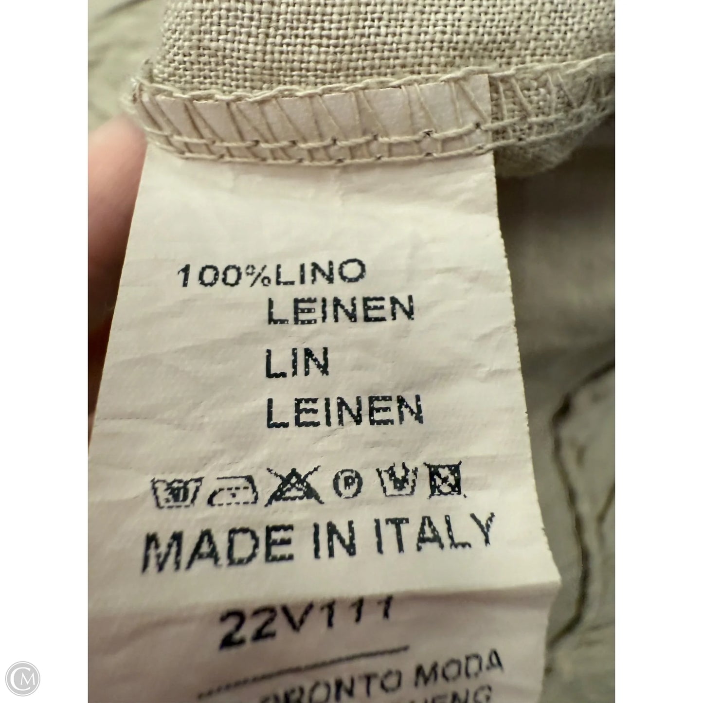 Top Short Sleeve By Liabella In Tan, Size: L