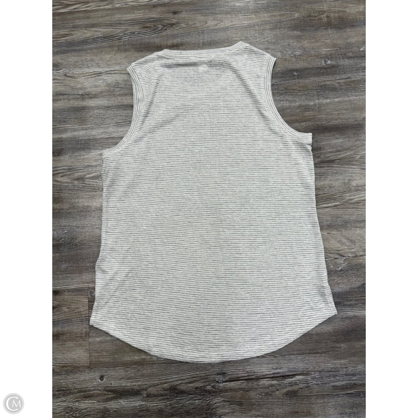 Athletic Tank Top By Athleta In Grey & White, Size: L