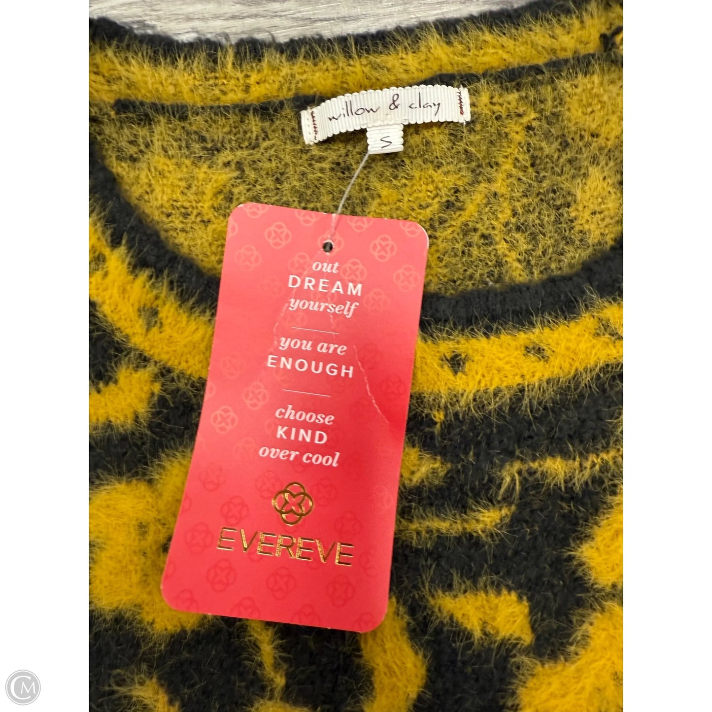 Sweater By Willow & Clay In Grey & Yellow, Size: S