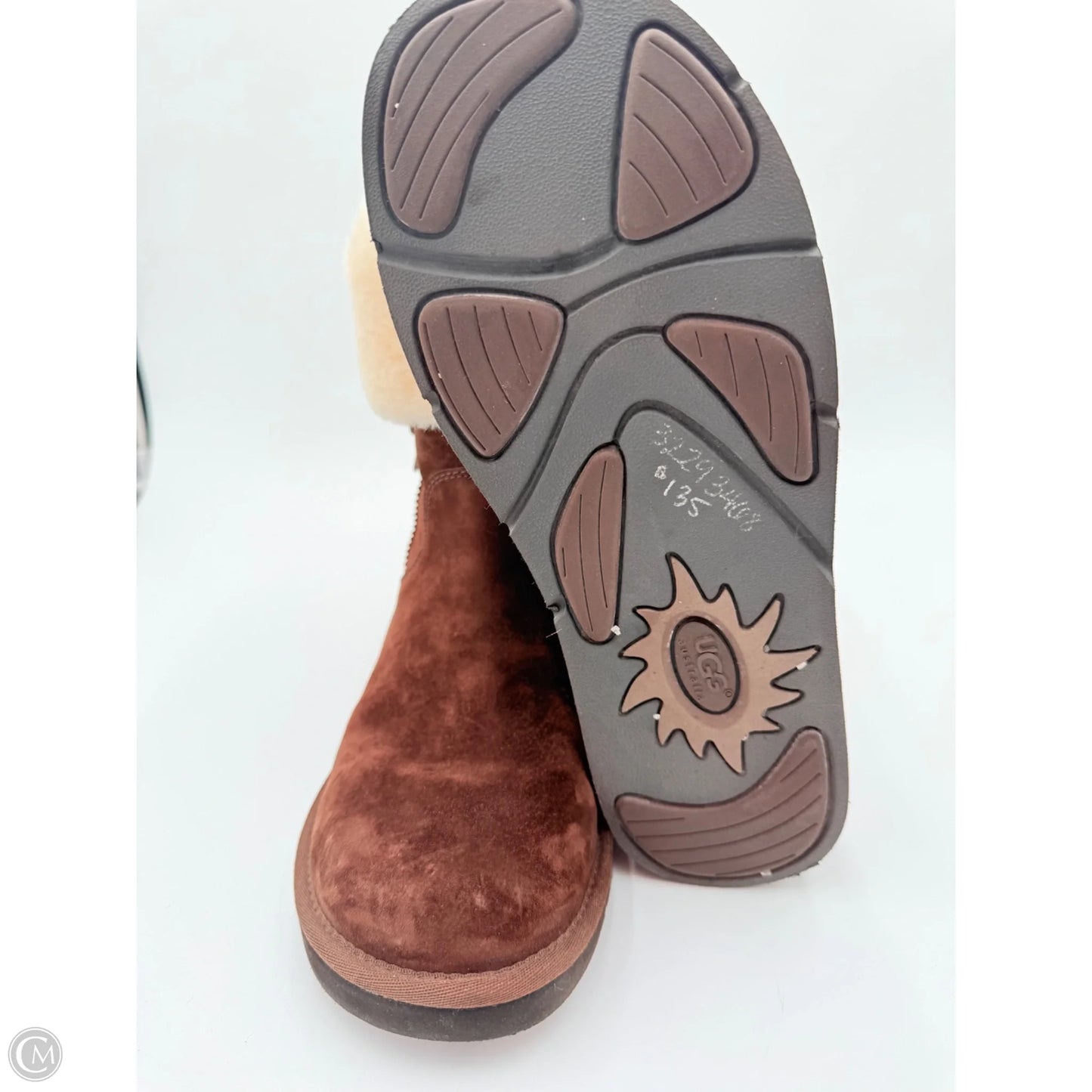 Boots Designer By Ugg In Brown, Size: 11