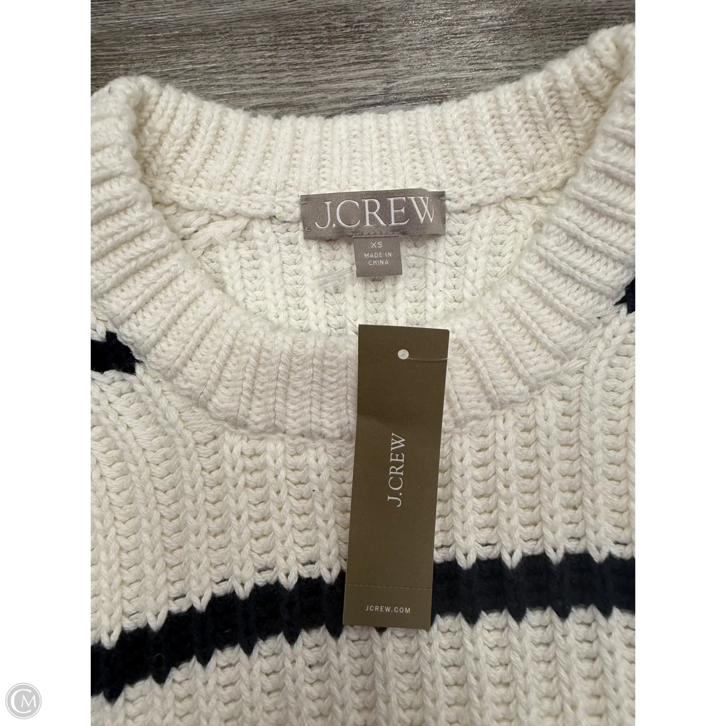 Sweater By J. Crew In Blue & Cream, Size: Xs