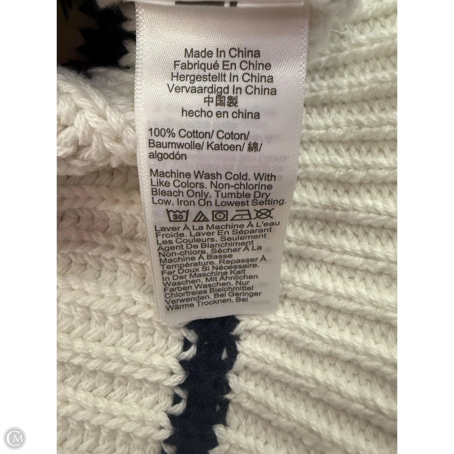 Sweater By J. Crew In Blue & Cream, Size: Xs