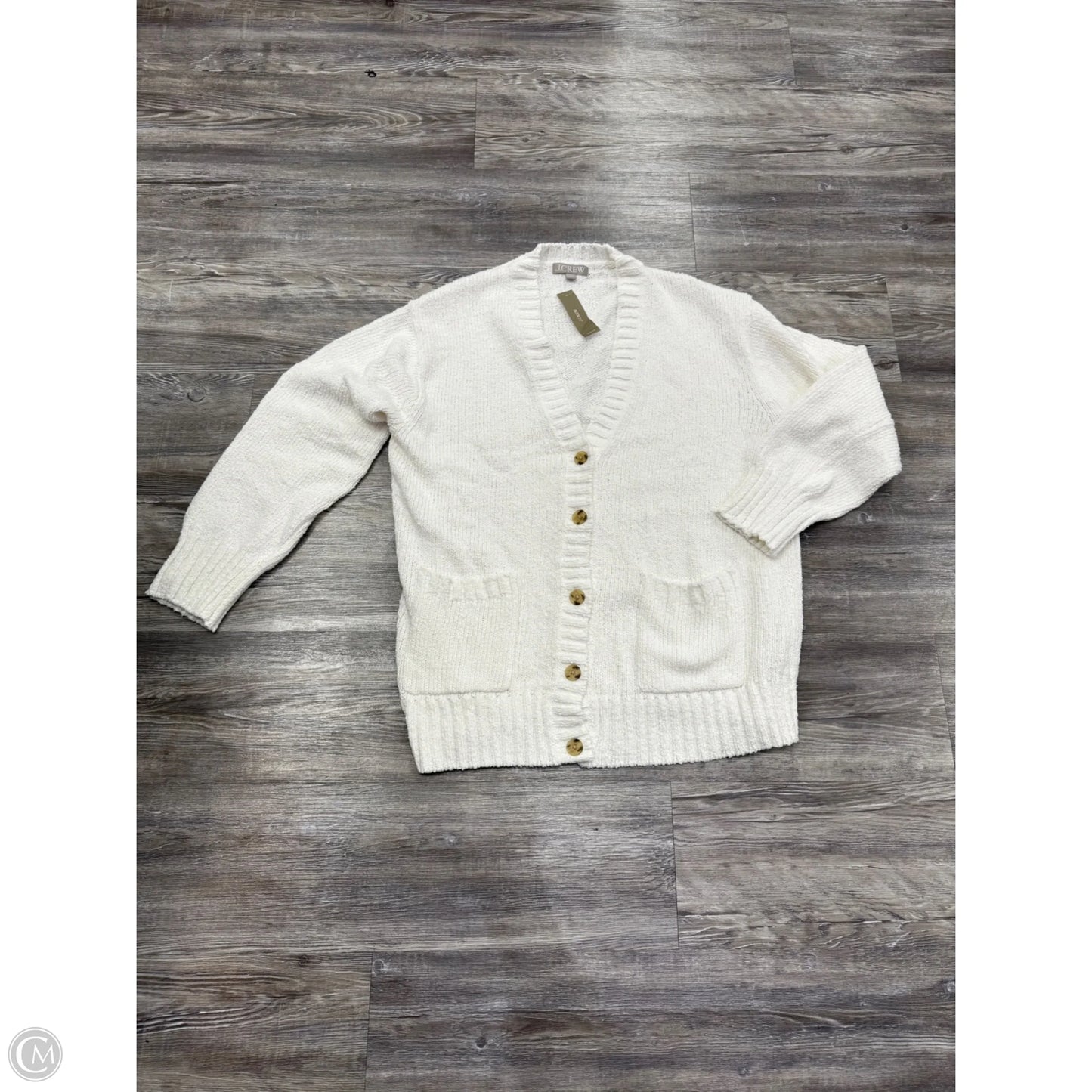Sweater Cardigan By J. Crew In White, Size: M