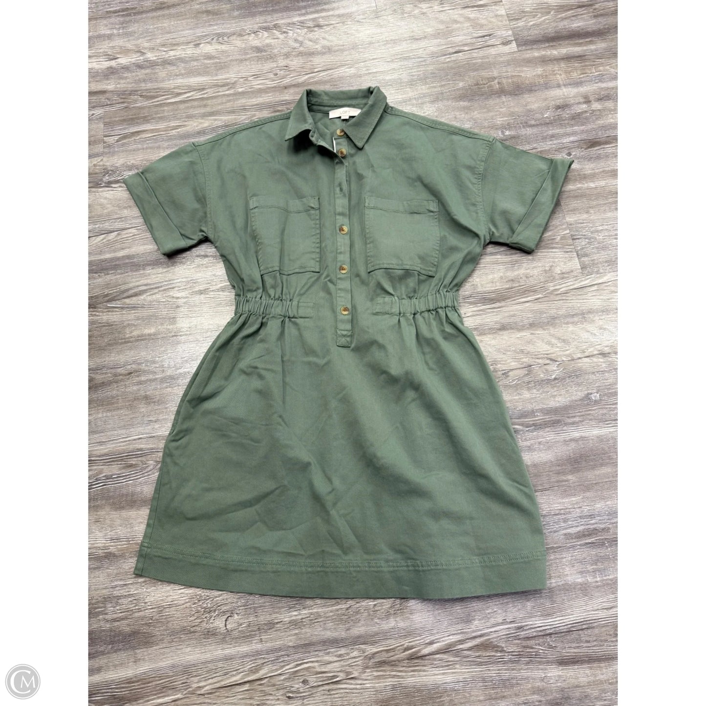 Dress Casual Short By Loft In Green, Size: 10