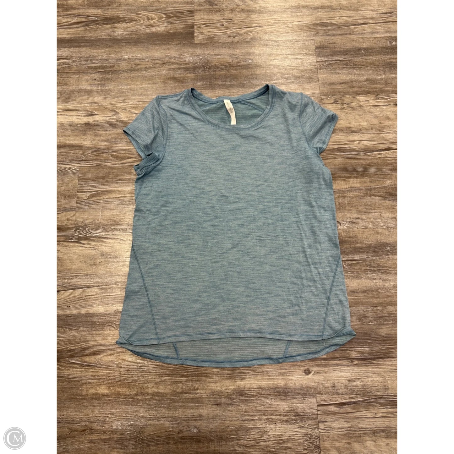 Athletic Top Short Sleeve By Lululemon In Blue, Size: 10