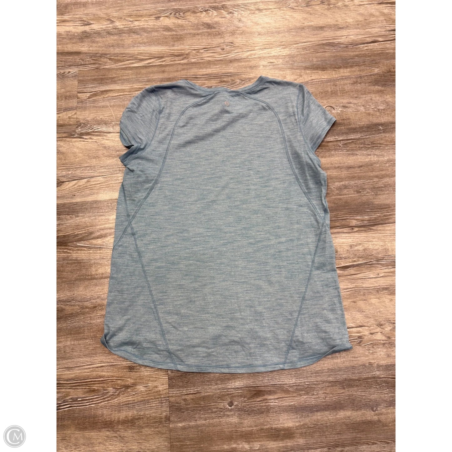 Athletic Top Short Sleeve By Lululemon In Blue, Size: 10