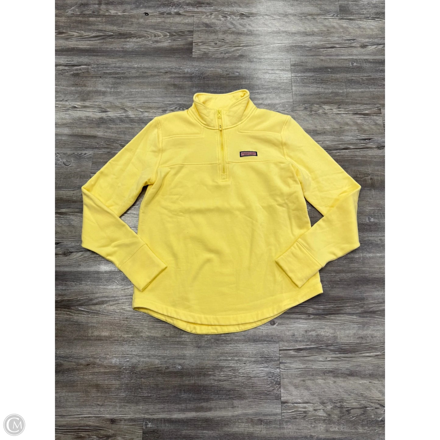 Sweatshirt Collar By Vineyard Vines In Yellow, Size: M