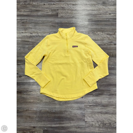 Sweatshirt Collar By Vineyard Vines In Yellow, Size: M